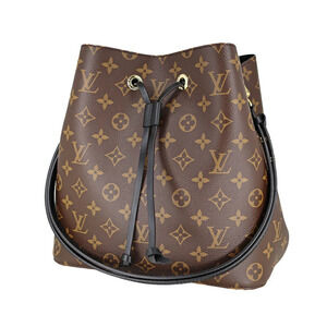 LOUIS VUITTON Neo Noe Shoulder Bag Monogram Canvas Noir Black Brown Black LV
